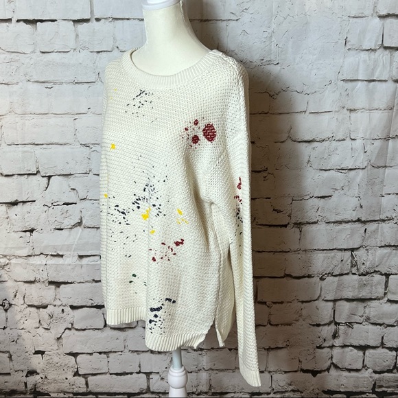 Dolls Kill Paint Splatter Knit Sweater, Size Large - Picture 11 of 15